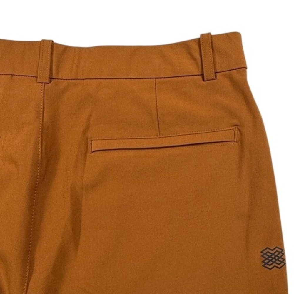 FLX Mens Dynamic Chino Size 34 Burnt Orange Rust Performance Stretch Travel